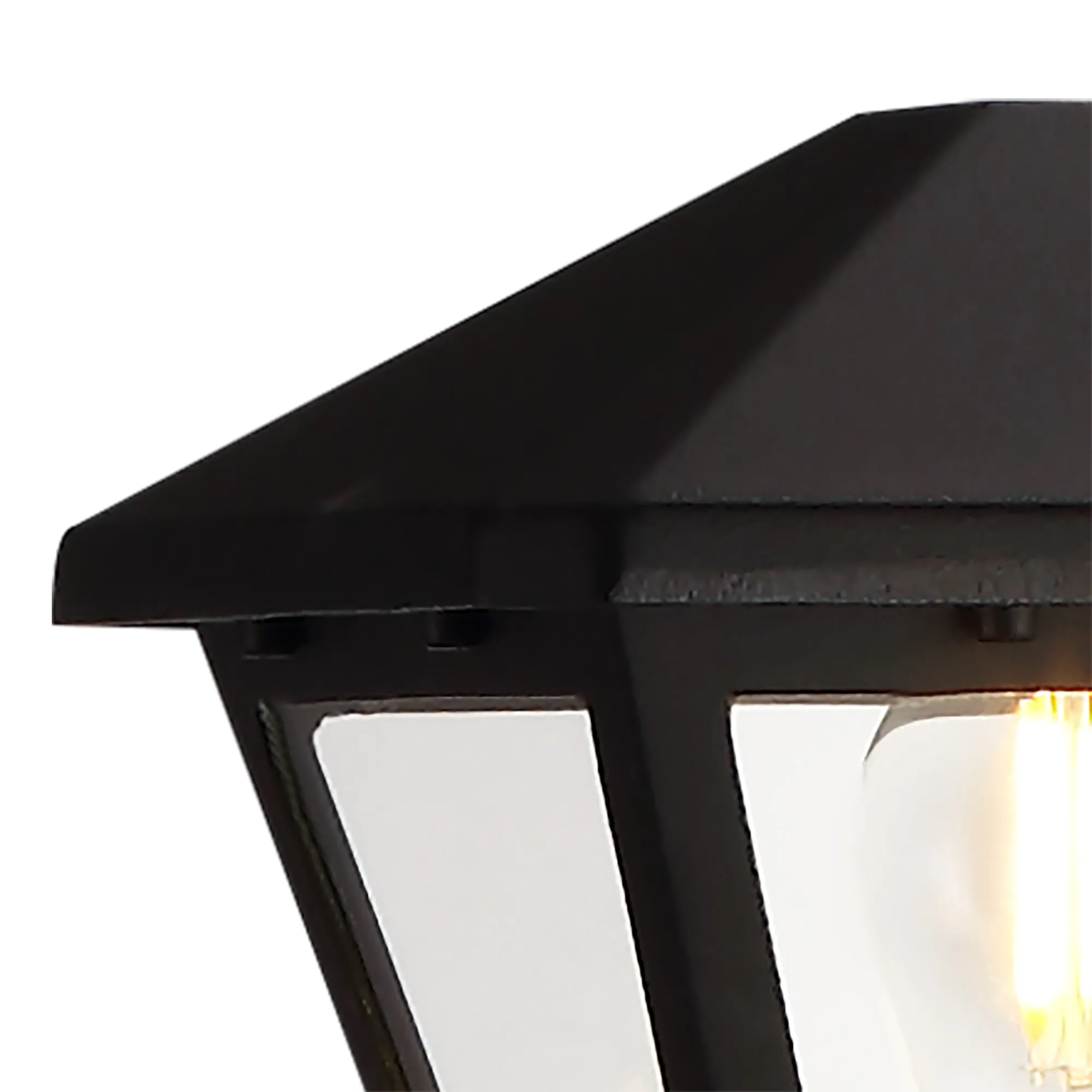 Luqi 100cm Post 1 Light IP44 Black, Clear D0548  Deco Luqi